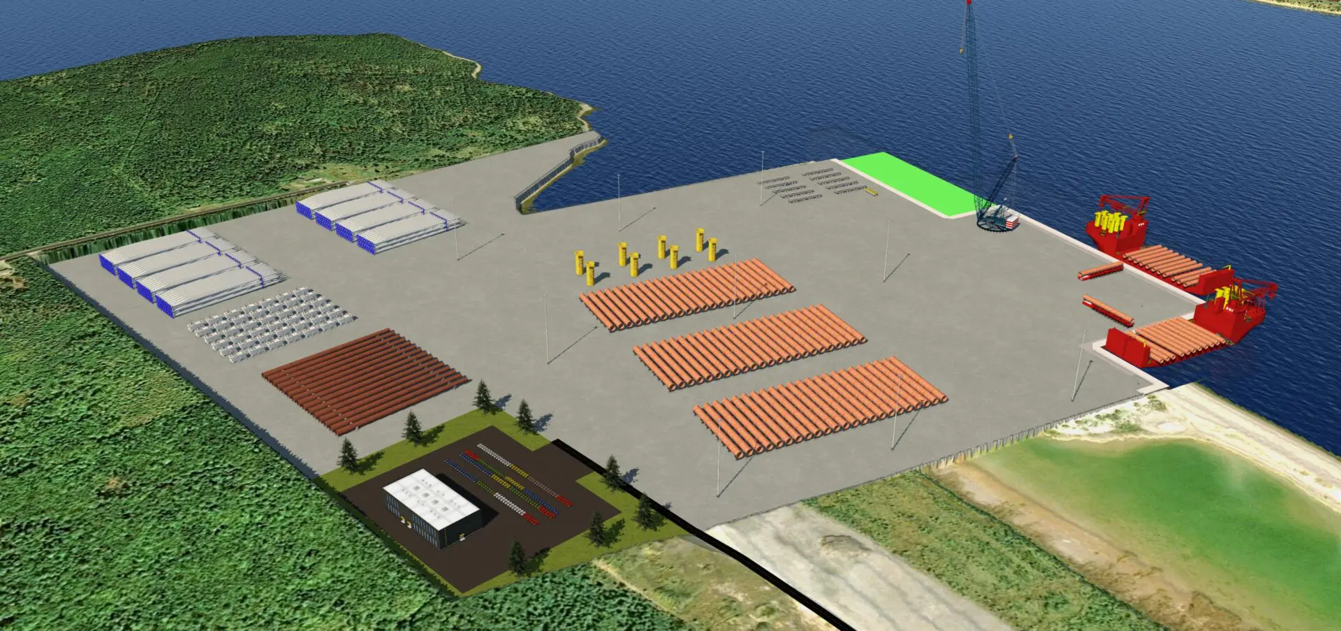 Preliminary Model of Offshore Wind Marshalling in partnership with Blue Water Shipping