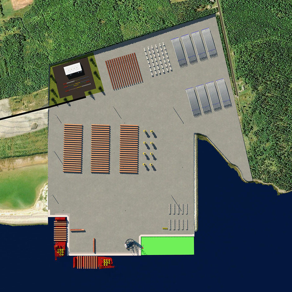 A rendering of Canada’s First Offshore Wind Marshalling Port